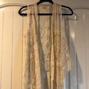 Boho style fringe vest. Like new